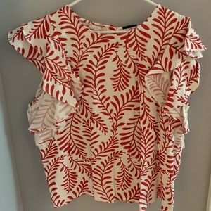 Ruffled sleeve blouse